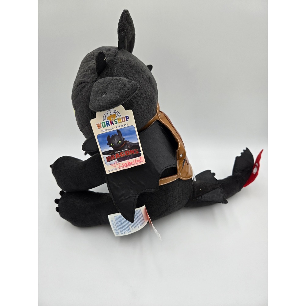 Build A Bear Toothless‎ Dragon Plush NWT Saddle & Wings How to Train Your Dragon - Picture 2 of 4